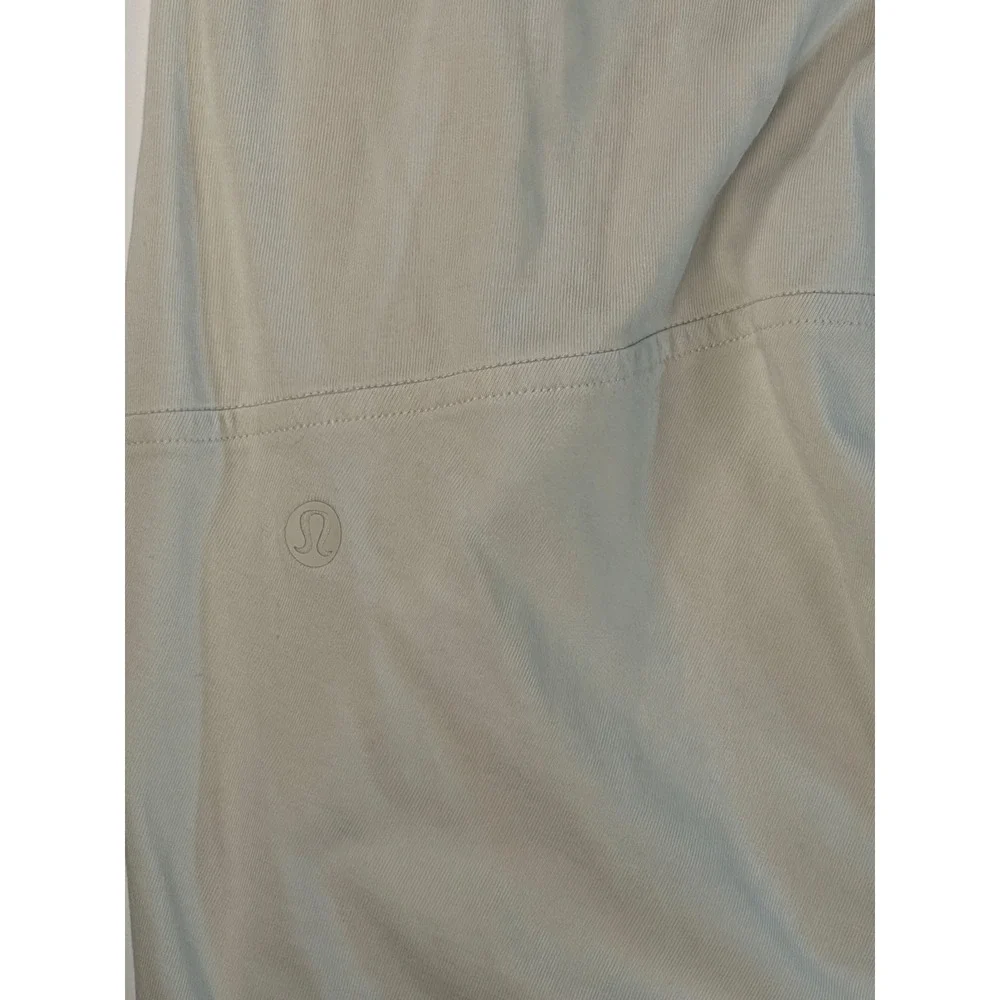 Lululemon Athletica Womens V-Neck Long Sleeve Top Bone Beige Oversized Pullover